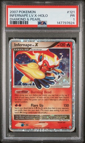 Infernape LV.X graded PSA 1 for sale on eBay