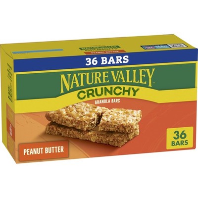 Nature Valley Crunchy Granola Bars, Peanut Butter, 36 18 Count (Pack of 1) 
