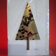 Handmade 5 X 7 Christmas Card Blank Inside With Envelope and Plastic Cover