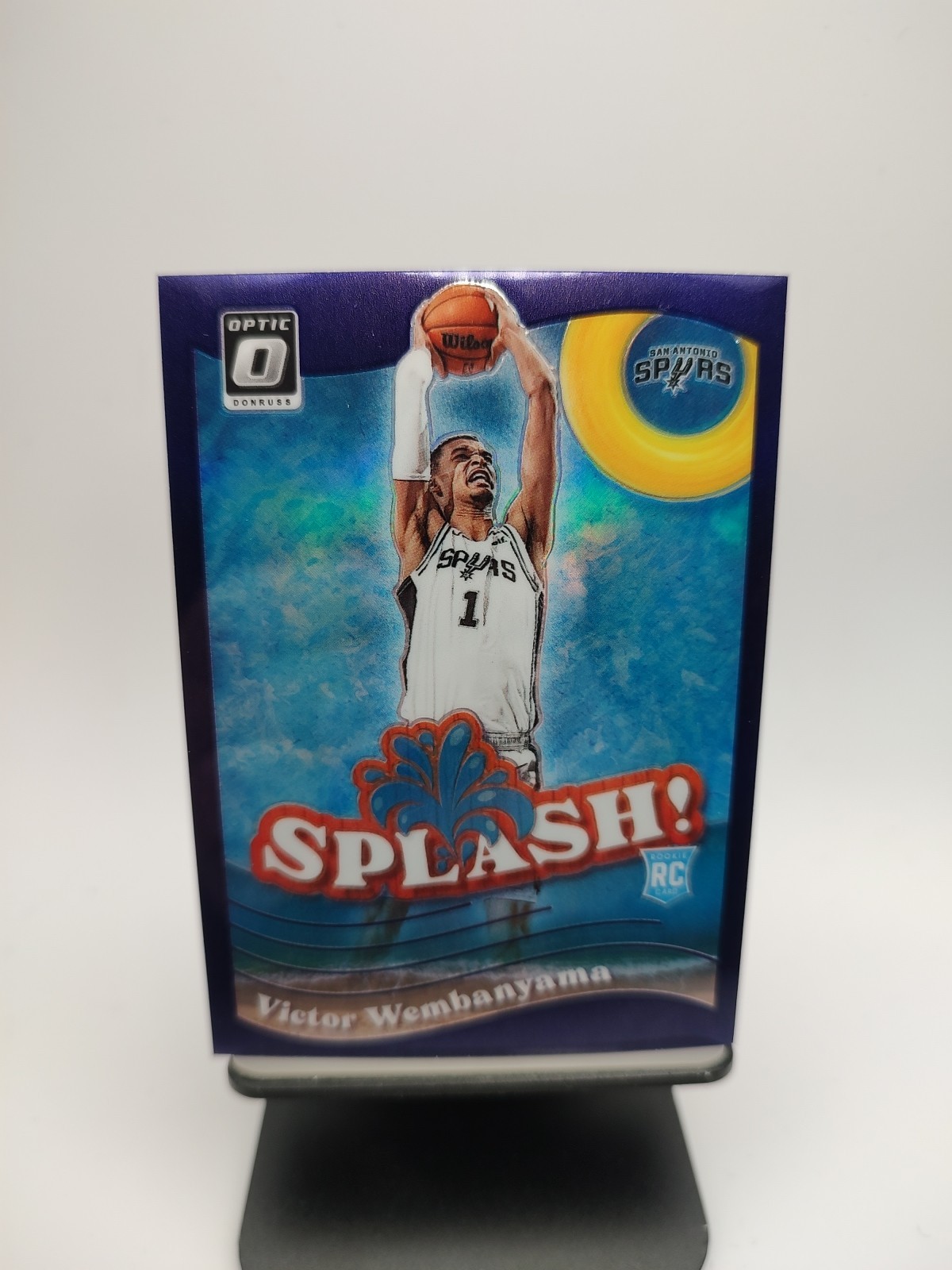 2023-24 Panini Donruss Optic - Splash Victor Wembanyama #6 Purple Prizm (RC)
