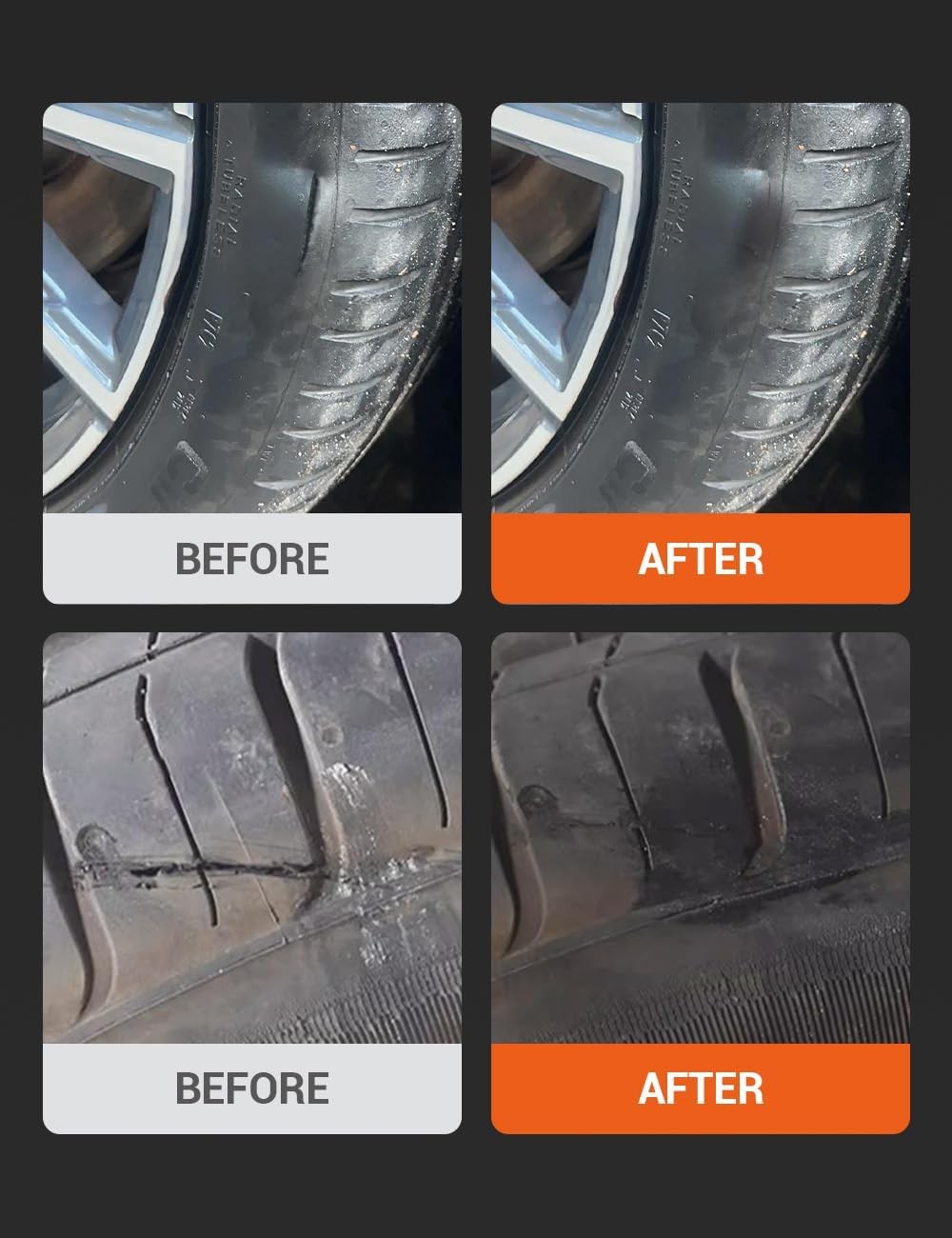 Tire Repair Glue, Black Rubber Cement, Sidewall Scratch Sealer,... 