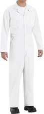 Red Kap CT10 Twill Action Back Coverall, White, 36 REG