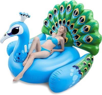 JOYIN Aufblasbares Pfau-Flöße für Erwachsene 167x15