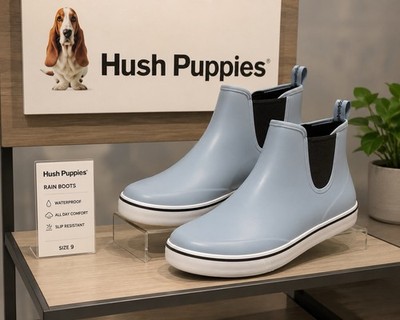 Hush Puppies Rain Chelsea Boot Women Baby BlueSize 9