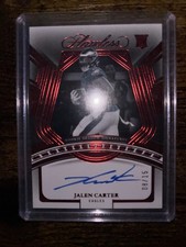 2023 Panini Flawless - Rookie Shadow Signatures Jalen Carter Ruby /15 (AU, RC)