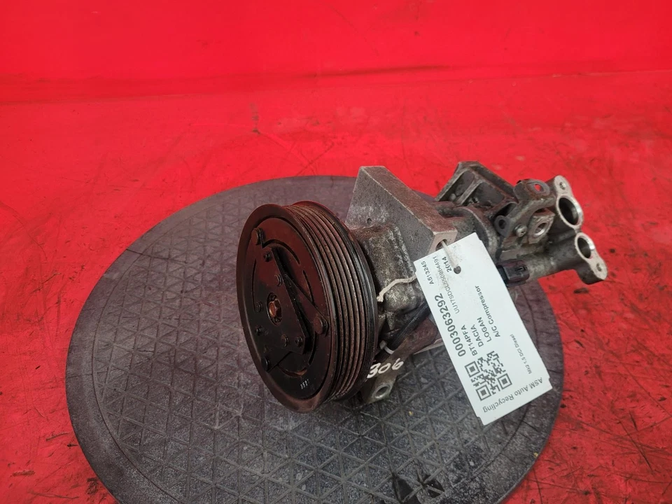 DACIA LOGAN AIR CON COMPRESSOR A/C PUMP 2014 1.5L DIESEL K9K612 - Image 2 of 4