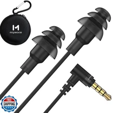 MIPEACE Work Earbuds Headphones, Ear Plug Headphones for Work-Noise isolating