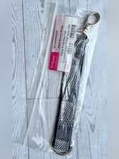 Thirty-One Hang-It-Up Key fob Navy and White, Style - Woven Stripe NEW, RETIRED