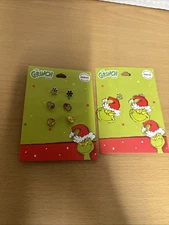 Claire’s Dr. Seuss The Grinch Holiday Earring Lot of 4 Pair New