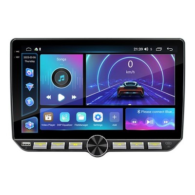Double Din 10'' Car Multimedia Player with Bluetooth USB Wireless CarPlay DAB