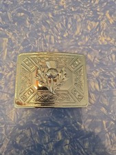 Celtic Design Kilt Belt Buckle Thistle Scottish Buckle Metal Unmarked
