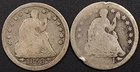 1853 w/arrows & 1854 O w/arrows Seated Liberty Half Dimes!