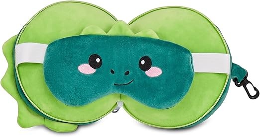 SJ GANG STYLE JAM GANG Cojín de viaje suave, dinosaurio con máscara