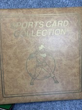 Sports Card Collection Binder Vintage Tan 3 Ring