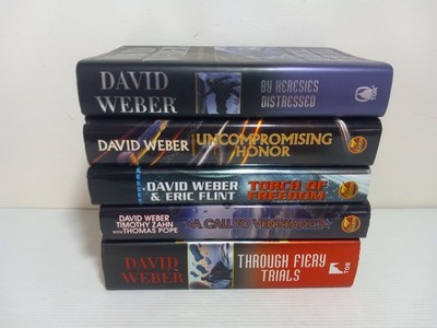 David Weber 5 Book Lot Hardcover Honor Harrington + Others BAEN