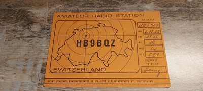 SWISS AMATEUR RADIO STATION SCHWEIZ  ???  3360 HERZOGENBUCHSEE QSL KARTE ???