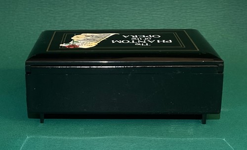 1999 The Phantom of the Opera Sankyo Japan Music Jewelry Box, Black Lacquer - Picture 7 of 8