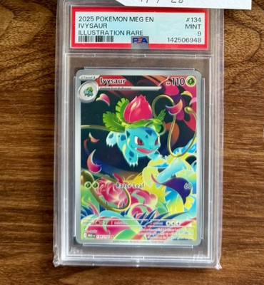 Pokemon Ivysaur Slab 134/132 Illustration Rare PSA 9