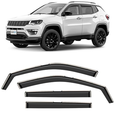 CLIM ART Wind Deflectors for/Compatible with Jeep Compass SUV 2016-2026.