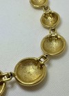 Necklace Vintage Gold Tone Round Hammered Choker Chunky Statement Fashion  — photo 6