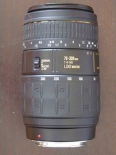 Quantaray AF 70-300mm f4-5.6 LDO Macro TECH-10 MX Lens, A-Mount, w/Caps, Mint
