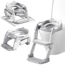 Potty Training Seat with Step Stool Ladder for Toddler, 3IN1 Convertible Pott...