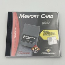 Performance Sony PlayStation 1 PS1 Memory Card Case Holder  3 Memory Cards
