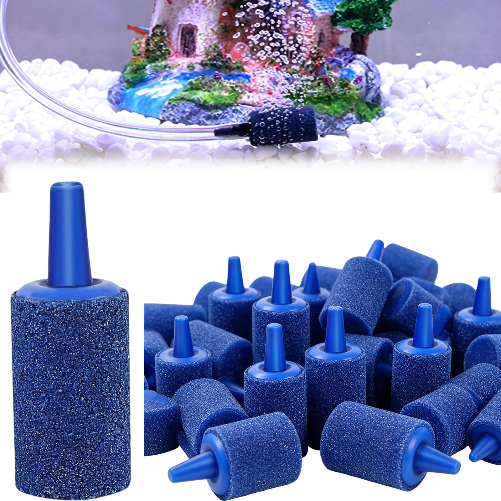 30 Pezzi Acquario Air Stone Pietre Porose Blu