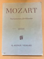 MOZART Variationen fur Klavier URTEXT VERLAG Variations for Classical Piano Book