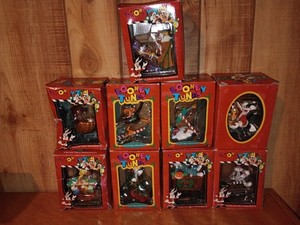 LOT OF 9 Looney Tunes Bugs Bunny Ornament 1995 Vintage Matrix Warner Bros