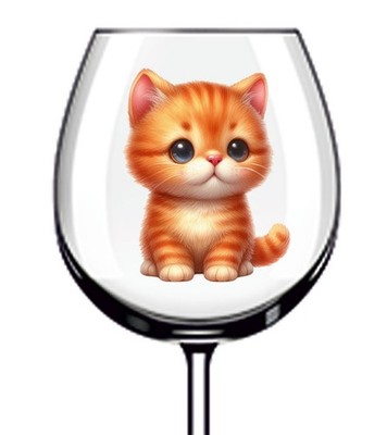12x Baby Kätzchen Katze Vinyl Aufkleber Abziehbild Becher Weinglas Flasche Van Auto Becher