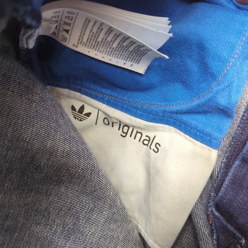 Jeans Adidas Originals Straight Fit Uomo W30 L30 Blu Denim Y2K Stile Retrò Punk - Foto 12 di 14