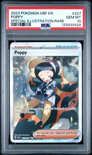 PSA 10 - SV3 Obsidian Flames - Poppy - 227/197 - Special Illustration Rare