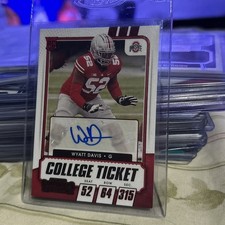 2021 Panini Contenders Draft Picks - College Ticket Autographs Wyatt Davis #197 