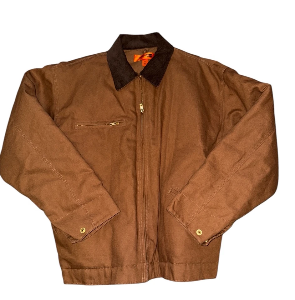 CornerStone Chore Coat Size XL Workwear Durable Full Zip Duck Brown Jacket Barn - Image 3 of 4