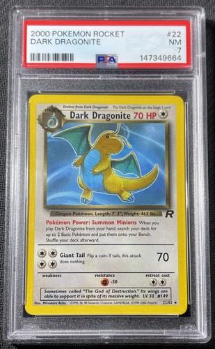 Dark Dragonite (Unlimited) graded PSA 7 for sale on eBay