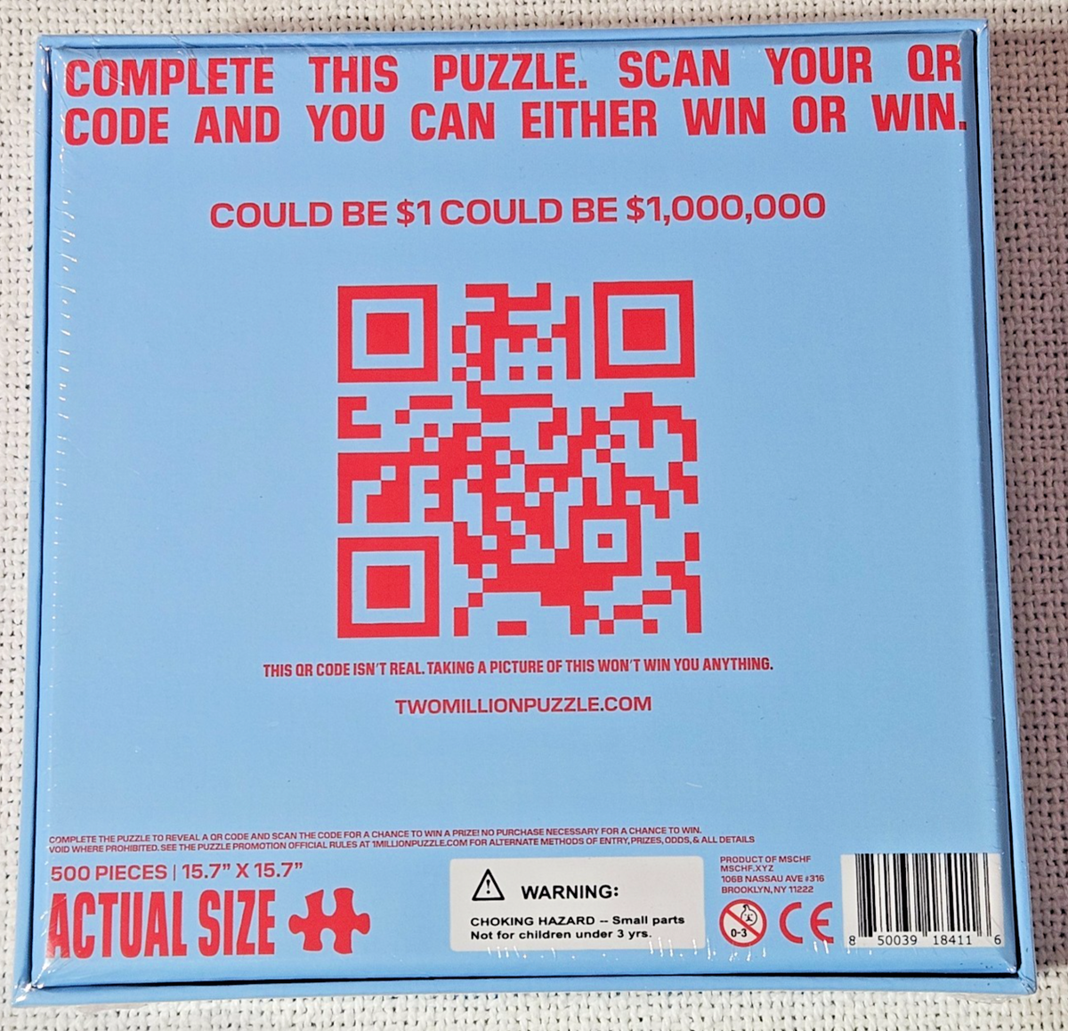 THE 2 MILLION DOLLAR PUZZLE