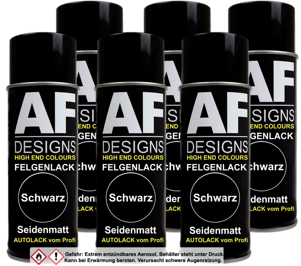 Felgenlack schwarz seidenmatt 3x Lackspray Felgenspray Lack matter Lack Spray