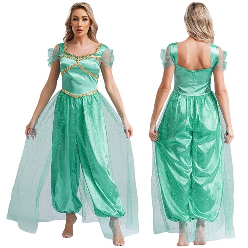 Costume cosplay donna principessa indiana araba danza del ventre tutina pagliaccetto - Foto 8 di 59