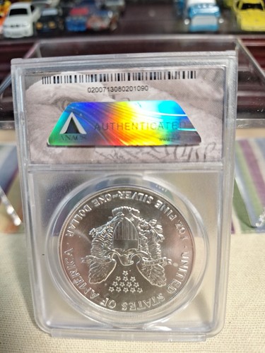 1993 ANACS MS69 - 1 oz .999 Silver American Eagle ☆ BUETIFUL COIN ☆ - Picture 6 of 6
