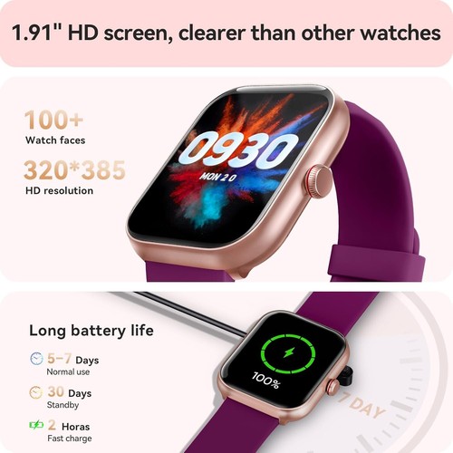 Smart Watch for Men Women - (Alexa Built-in & Answer/Make Calls), 1.91" Smartwat - Picture 5 of 6
