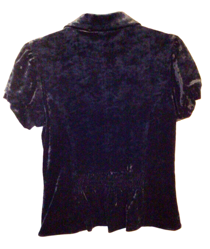 Mexx Ladies Crushed Black Velvet Short Sleeve Jacket Size XL To Fit 12 BNWTs - Picture 6 of 9