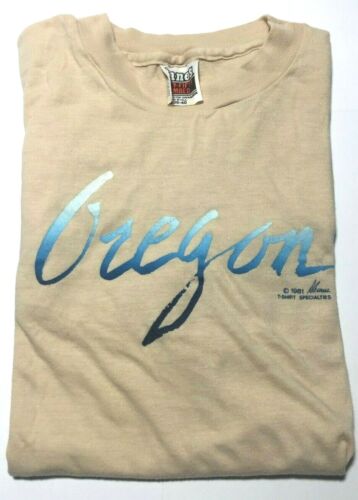 Vintage Oregon T Shirt Hanes Fifty Fifty 1981 Tou… - image 1