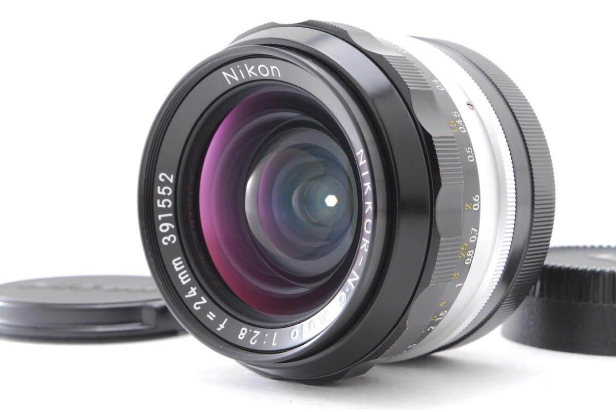 【美品】Nikon ニコン非Ai NIKKOR-N Auto 24mm F2.8 Near MINT]Nikon Non Ai NIKKOR N.C Auto 24mm F/2.8 Wide Angle MF