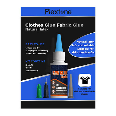 1 Min Quick Bonding Fast Dry Sew Glue Liquid Reinforcing Adhesive Speedy Fix for