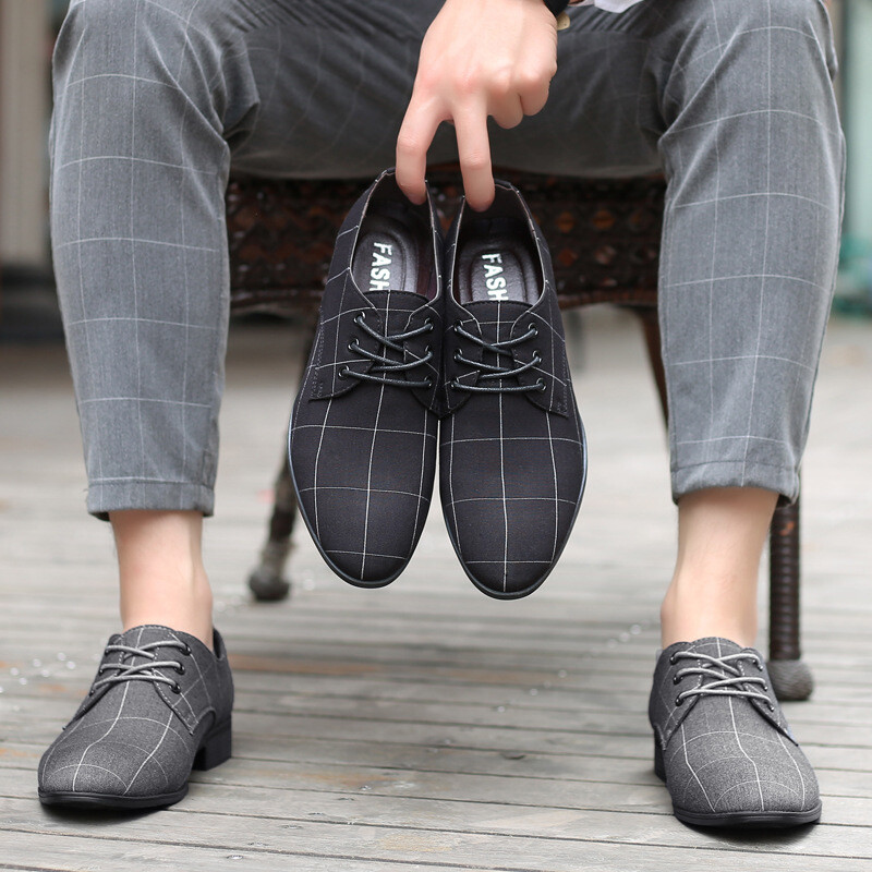 Men Fashion Canvas Classic Business Shoes Dress Formal Wedding Casual  Breathable | eBay UK