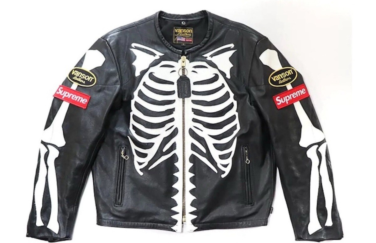 Mサイズ supreme vanson leather bones jacket Size M) Supreme Vanson Bones Leather Jacket, Fall Winter 2017, 100