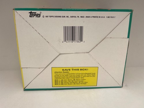 1987 Topps Baseball Wax Box 36 packs Great Group of Rookies - Picture 6 of 8