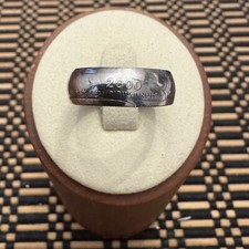 Handcrafted US Quarter Clad Coin Ring New Hampshire Year 2000 Size 6 1/2