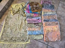 23 New Pashmina Large Scarf Shaw Wrap Accessory Paisley Finge Sheer 18x60